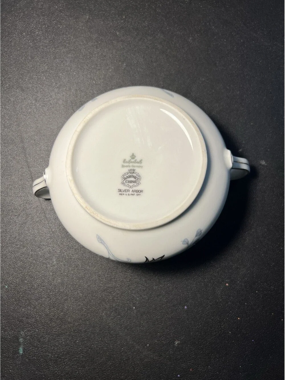 Eschenbach Bavaria 1960s Creamer And Sugar Bowl Silver Arbor Baronet China